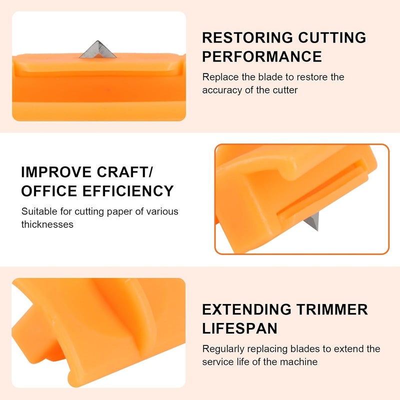 OMASUNB 4pcs 157400-1001 Paper Cutter Lades,Paper Trimmer TripleTrack High Profile Blades, Portable Paper Cutter Style I Blade 1968701005 for Cutting and Scoring - Image 3